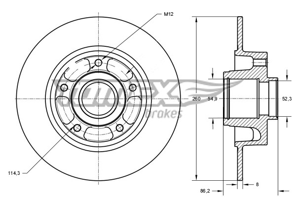 TOMEX Brakes Bremsscheibe